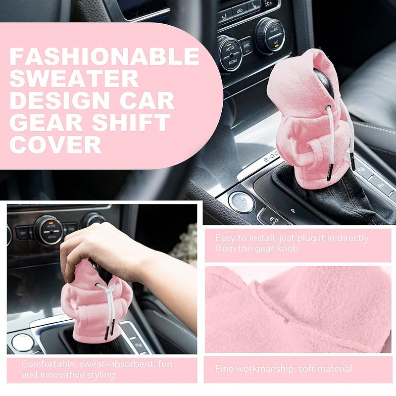 SLLAK Gear Shift Hoodie, Universal Car Shift Knob Cover, Mini Hoodie for Car Shifter, Automotive Interior Cute Gadgets, Car Accessories and Decorations - Image 5