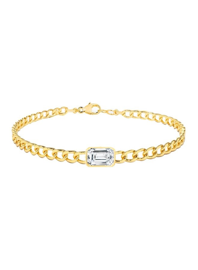 مينوتيا سوار مينوتيا الأنيق القابل للتعديل والمرصّع بالكريستال والزركونيا المكعبة والماس للنساء والفتيات (ذهبي) - Image 2