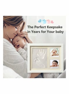 SYOSI Footprint Handprint Kit Baby Photo Frame Kit Clay for Newborn Baby Girls and Boys Baby Shower Gifts Registry New Parents Gift Perfect Baby Memory and Nursery Room Decoration  - Image 5