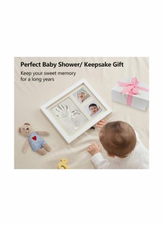 SYOSI Footprint Handprint Kit Baby Photo Frame Kit Clay for Newborn Baby Girls and Boys Baby Shower Gifts Registry New Parents Gift Perfect Baby Memory and Nursery Room Decoration  - Image 4