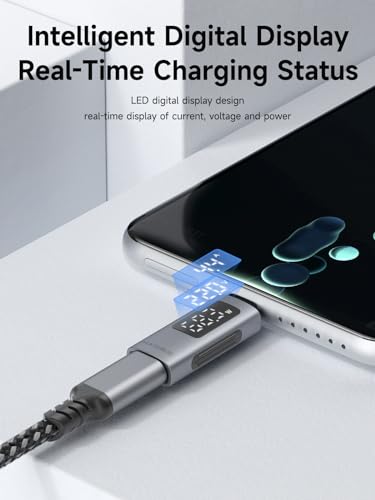 Hagibis LED Display USB C Adapter 240W 40Gbps 8K60Hz USB4 Connecter for Thunderbolt 43 iPhone 16 15 Pro Max Current Voltage Fast Charging Monitoring Display Tester Detector TUA04 - Image 3