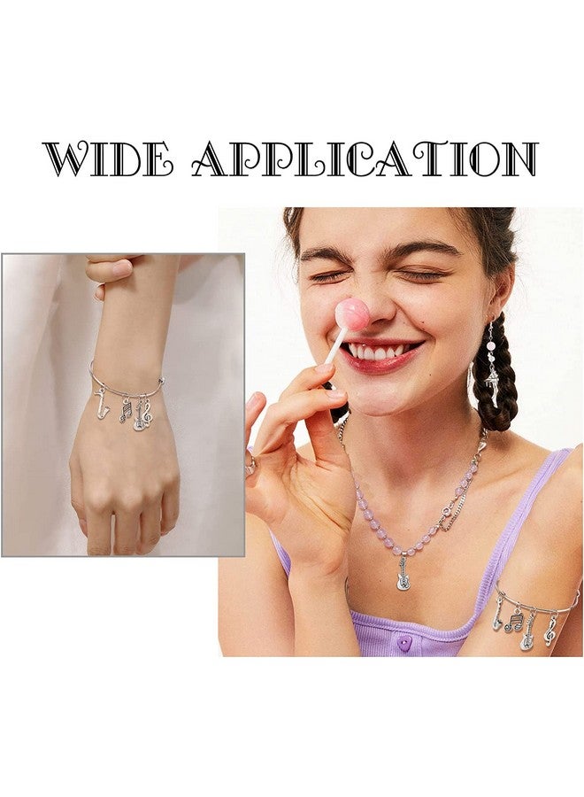 بي إتش باندا هول PH PandaHall 90 قطعة من 15 قطعة من دلايات الموسيقى، رموز نوتات الآلات الموسيقية التبتية، دلايات البيانو والكمان، عناصر موسيقية، قلادات لطلاب الموسيقى ومعلمي التخرج، قلادة وأساور لصنع المجوهرات - Image 5