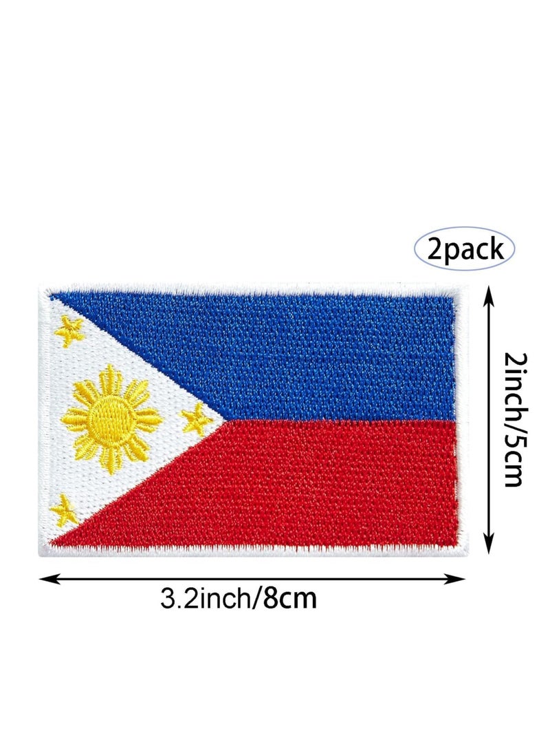 Generic Pack of 2pcs Embroidered Flag Patches - Perfect for Jackets - Backpackers - Travelers - Uniforms - Jeans and Hats - Tactical Embroidered Patches  - Image 2