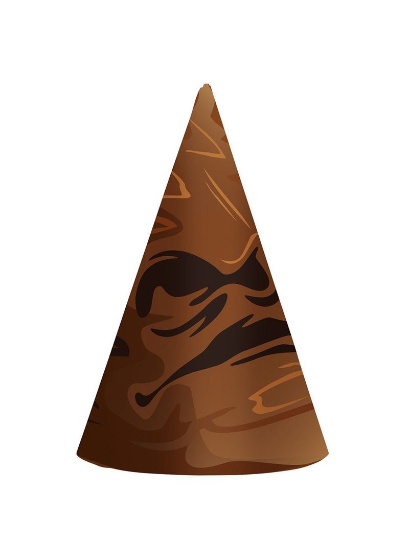 Riethmüller Harry Potter Paper Party Hats Brown 17cm 8-Pack