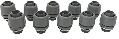 Sealproof 3/4-Inch Non-metallic Liquid Tight Straight Electrical Conduit Connector Fitting, UL Listed, 3/4" Dia, 10-Pack - Image 3