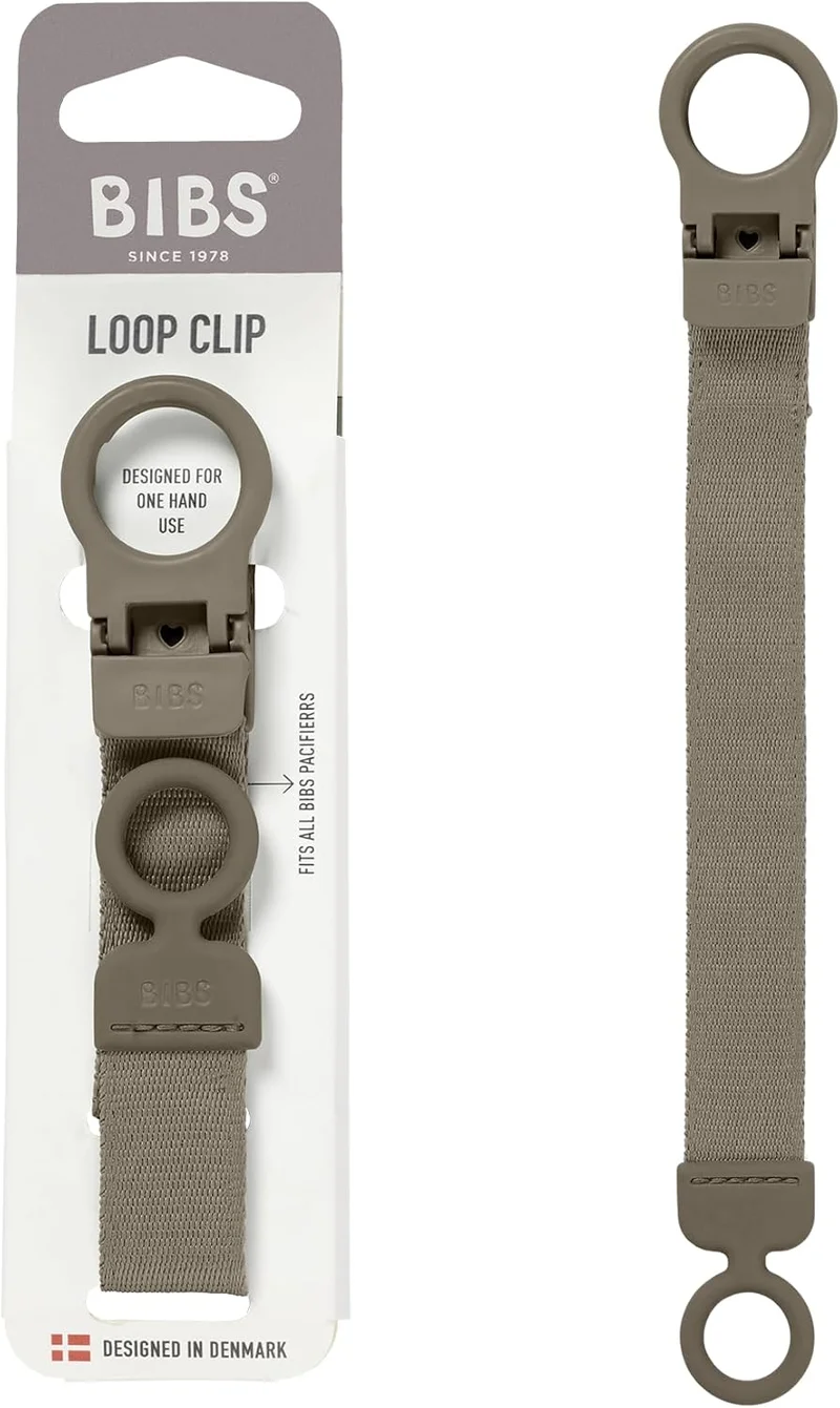 BIBS Bibs Loop Pacifier Clip - Dark Oak