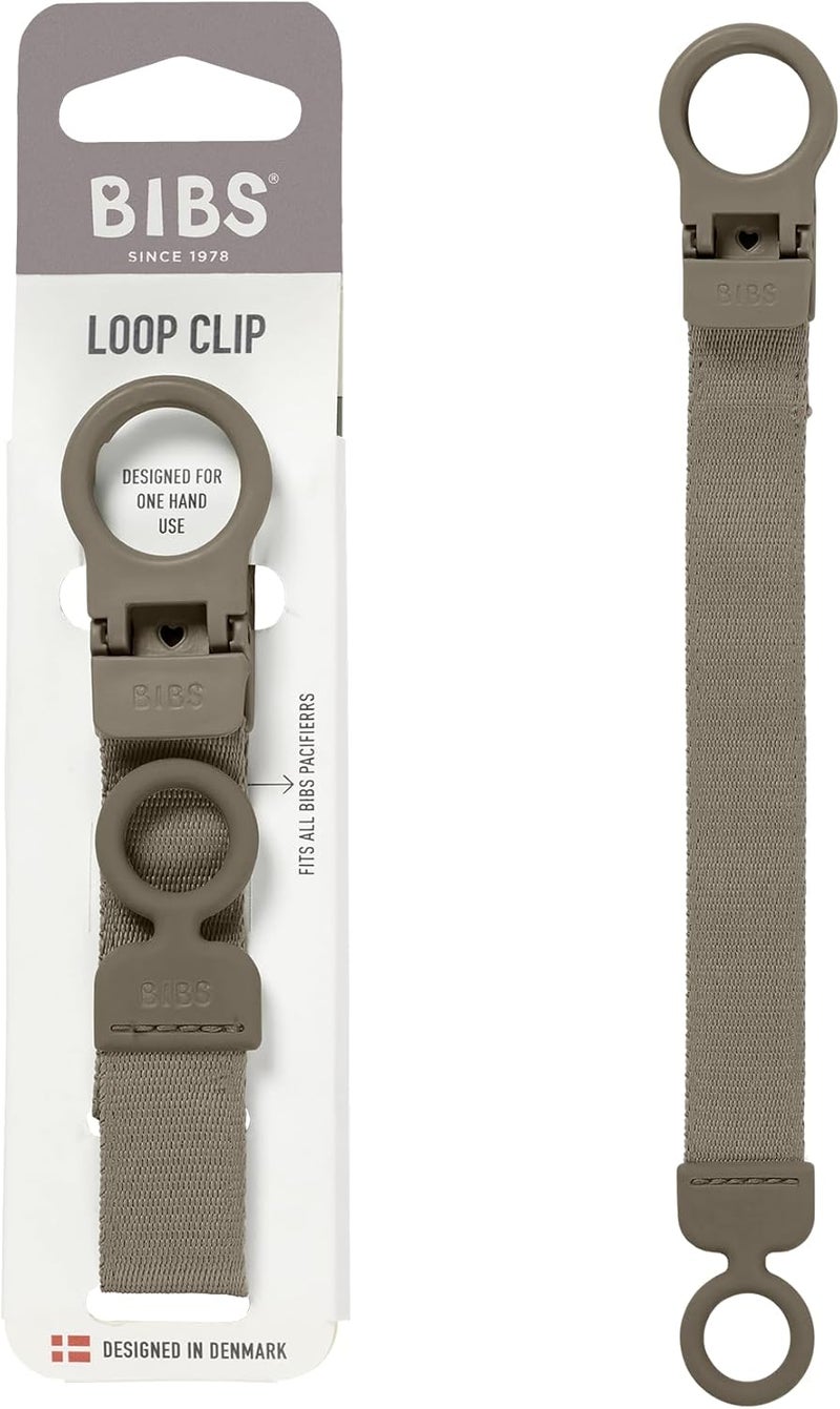 Bibs Loop Pacifier Clip - Dark Oak - Image 1