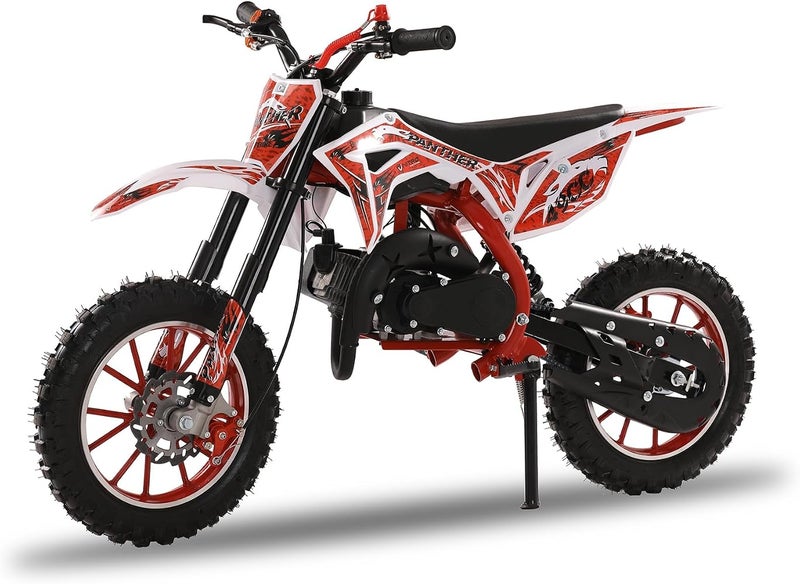 YOXIER 50cc Kids Dirt Bike,2-Stroke Gas Dirt Bike, Mini Bike for Kids 8-14,Gas Power Pocket Rocket Bike,Gas Motorcycle with Front Rear Disc Brakes, Off Road Mini Motorcycle Max Load 330Lbs Max Speed - Image 1
