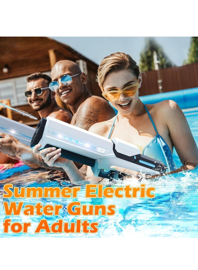 Electric Water Gun for Adults Kids,Battery-Powered Squirt Toy with Tank, LED Light,Automatic Water-Absorption,Summer Outdoor Beach Play,Pool Garden Fun for Kids - Image 4