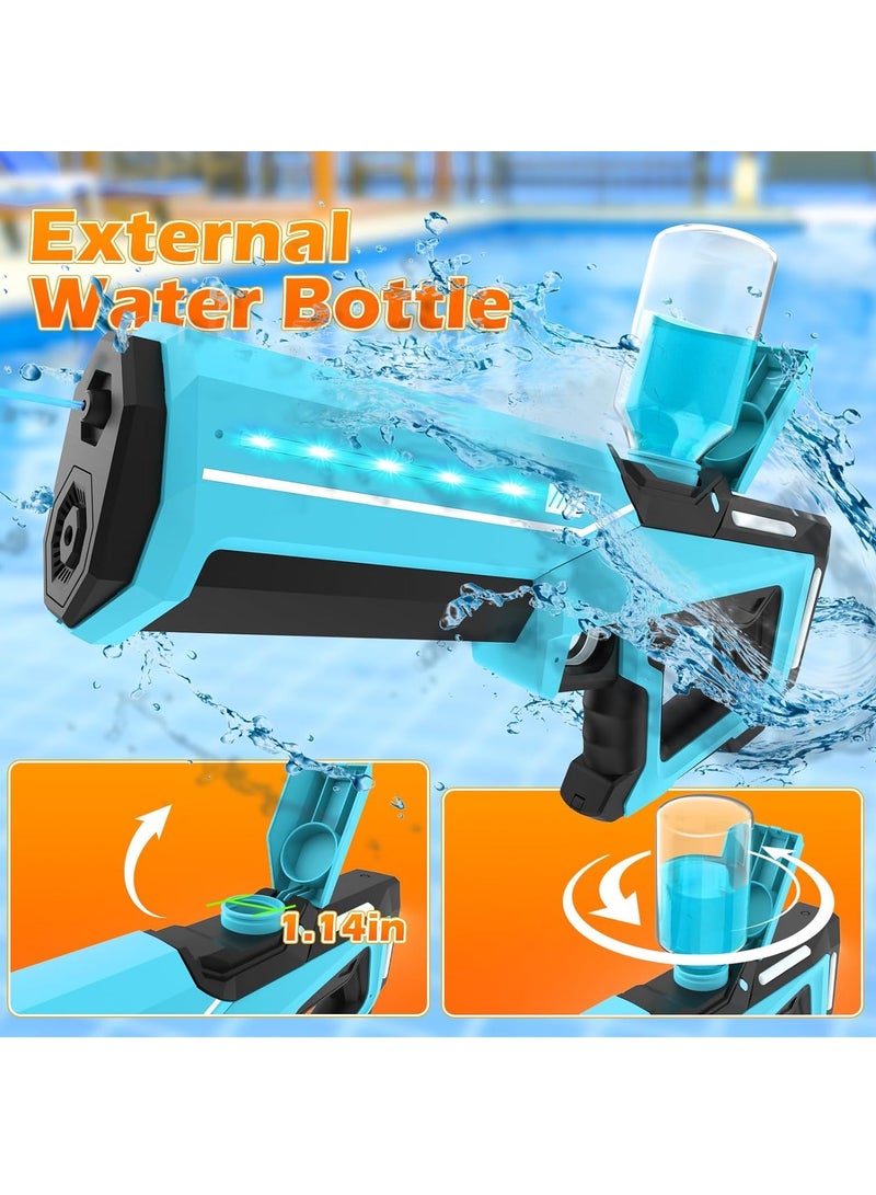 Electric Water Gun for Adults Kids,Battery-Powered Squirt Toy with Tank, LED Light,Automatic Water-Absorption,Summer Outdoor Beach Play,Pool Garden Fun for Kids - Image 5