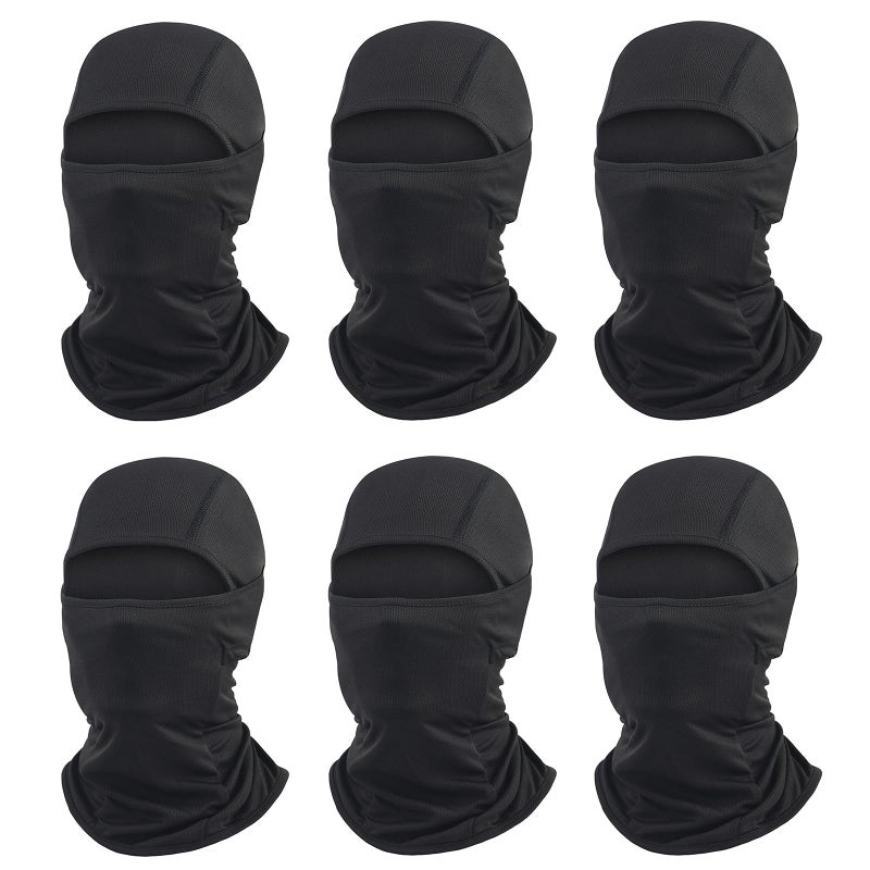 Cmonie 6 Packs Ski Mask Sun UV Protection Hood Breathable, Balaclava Face Mask for Men Women - Motorcycle Fish (6Pcs Color Mix3, One size) - Image 1