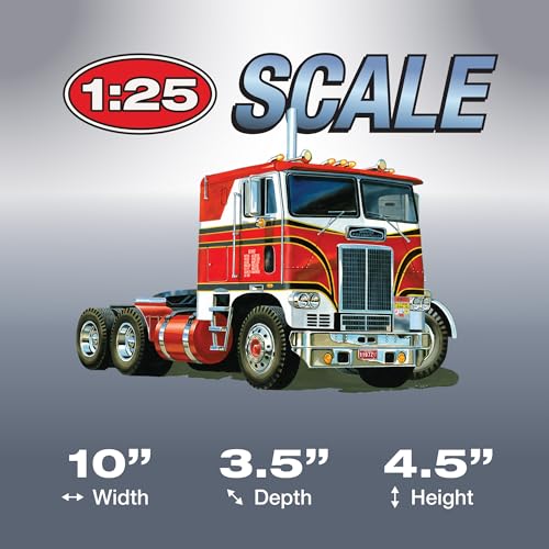 AMT White Freightliner 2-in-1 SC/DD Cabover Tractor (75th Anniversary) 1:25 Scale Model Kit - Image 4