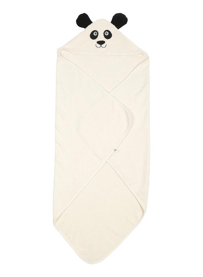 CREEVA Cuddle Baby/Kids Hooded Bath Towel – Soft Cotton, Super Absorbent Bath Wrap with Cute Panda Face & 3D Ears for Newborns & Toddlers (0-5 Years) – White - Image 5