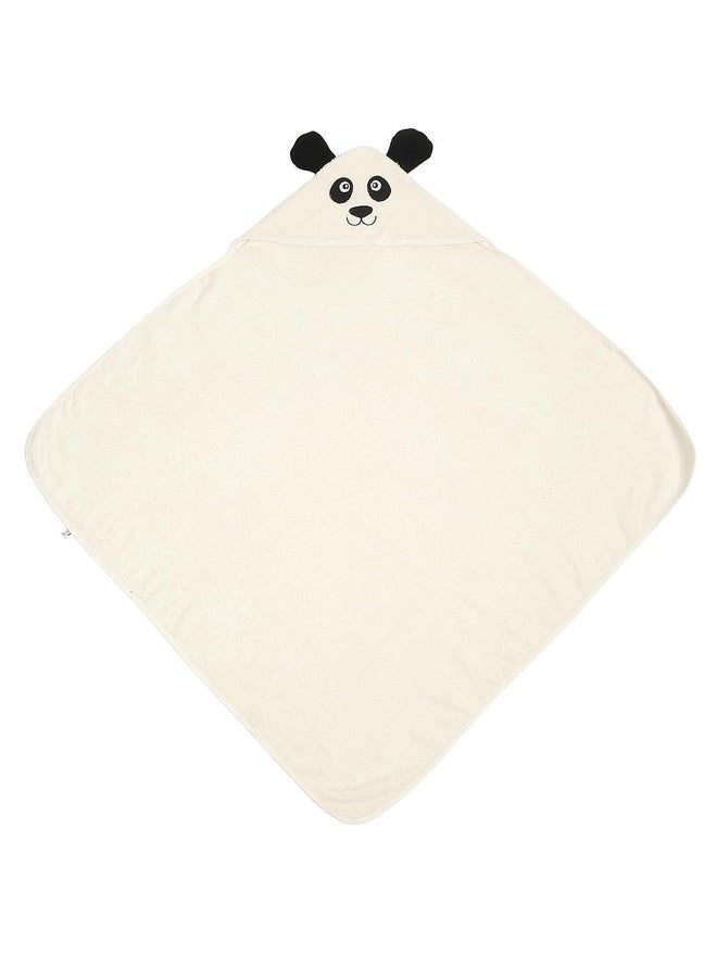 CREEVA Cuddle Baby/Kids Hooded Bath Towel – Soft Cotton, Super Absorbent Bath Wrap with Cute Panda Face & 3D Ears for Newborns & Toddlers (0-5 Years) – White - Image 4
