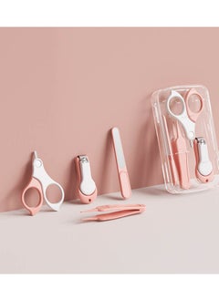 SARAQITA Baby Nail Manicure Pedicure Grooming Care Kit (4 Pack) - Baby Nail Clipper, Scissor, Baby Nail File & Tweezer for Newborn  - Image 1