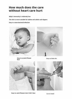 SARAQITA Baby Nail Manicure Pedicure Grooming Care Kit (4 Pack) - Baby Nail Clipper, Scissor, Baby Nail File & Tweezer for Newborn  - Image 3