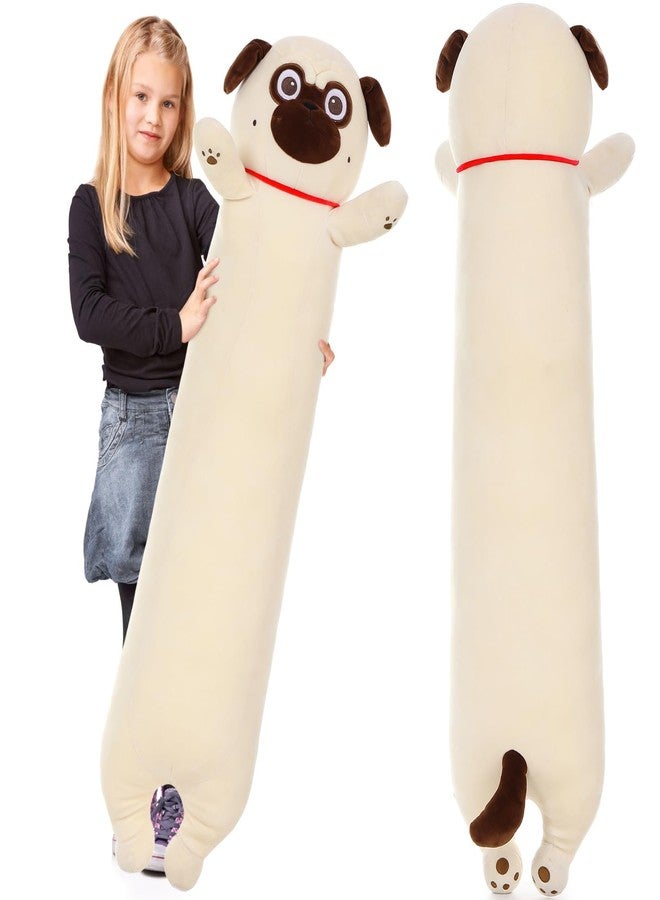 MaoGoLan Pug Stuffed Animal for Pug Lovers, 43 inch Giant Dog Plush Super Soft Body Pillow for Kids Adults Teens Girls Boys Christmas Valentine's Day Birthday - Image 1