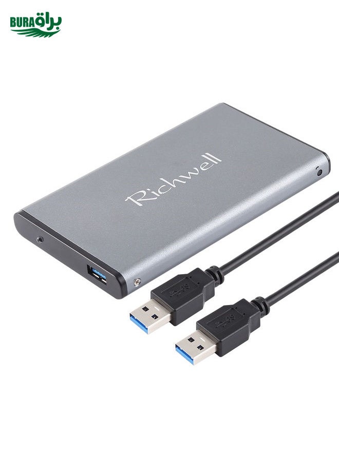 BURAQ Richwell SATA R2-SATA-250GB 250GB 2.5 inch USB3.0 Super Speed Interface Mobile Hard Disk Drive(Grey)  - Image 1