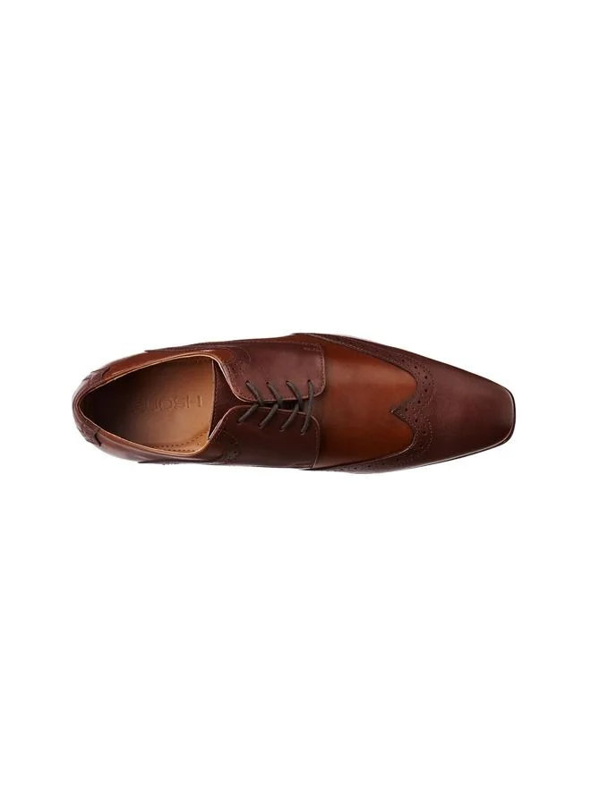 RUOSH Mens Oxford Derby Lace up Comfort Leather Work Office Formal Occasion Party Wear Premium Shoes