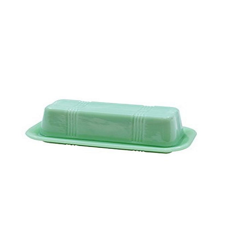 Tablecraft Tablecraft HJ124 Jadeite Glass Collection Butter Dish 675 x 325 x 225 Green 