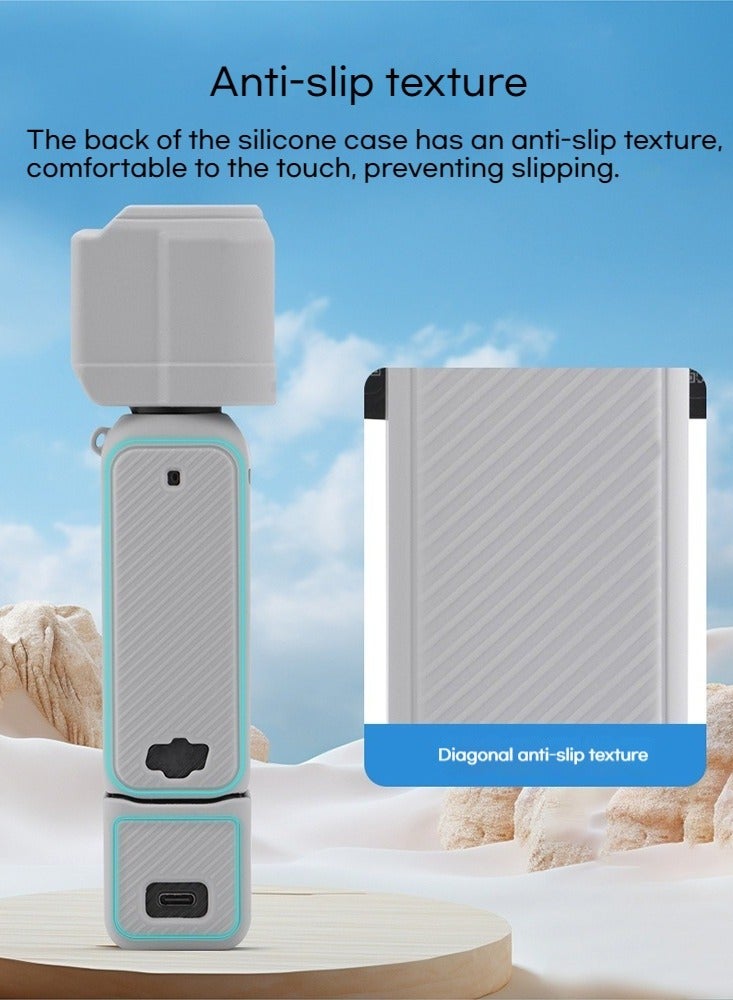 BRDRC DJI OSMO Pocket 3 Essential Accessory Kit Silicone Body Protective Case Lens Cover Screen Sunshade - Image 2