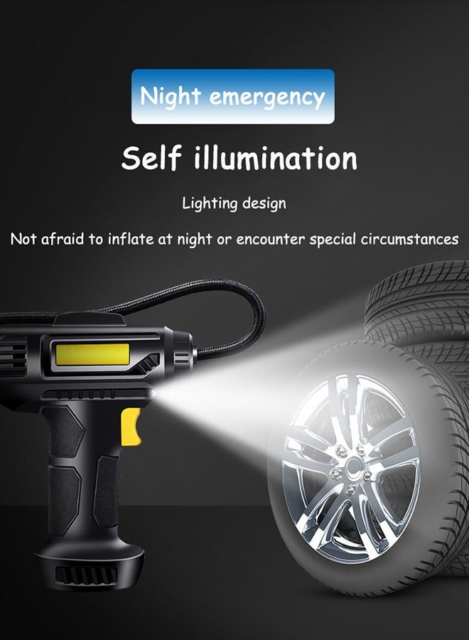 Arabest Tire Inflator Portable Air Compressor – 7.4V DC Air Pump for Car Tires with Digital Pressure Gauge and Emergency Led Light - Image 3