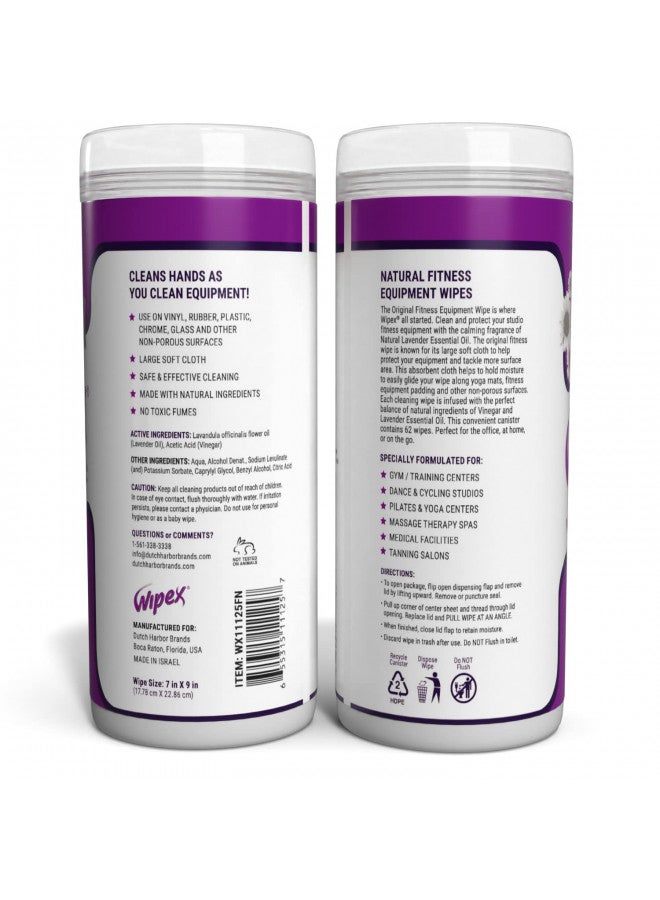 Wipex Original Fitness Equipment Wipes -Plant-Based No-Lint Cloth Gym Wipes for Workout Equipment, Yoga Mat Cleaner, Peloton Cleaner with Lavender Essential Oil & Vinegar, 50 Fitness Wipes - Image 3