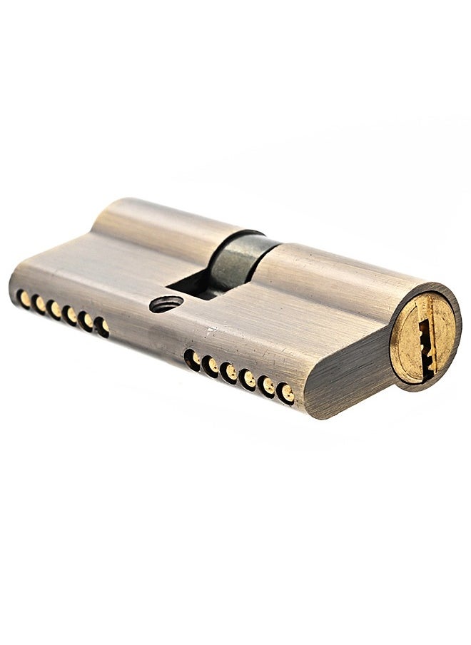 LAWAZIM - Lock Cylinder with 5 Keys -60mm- Brass Core Security Lock with Zinc-Plated Surface, Easy Install Keyed Cylinder Lock for Doors, Durable & Anti-Rust Design for Homeowners Managers & Contractors - Image 1
