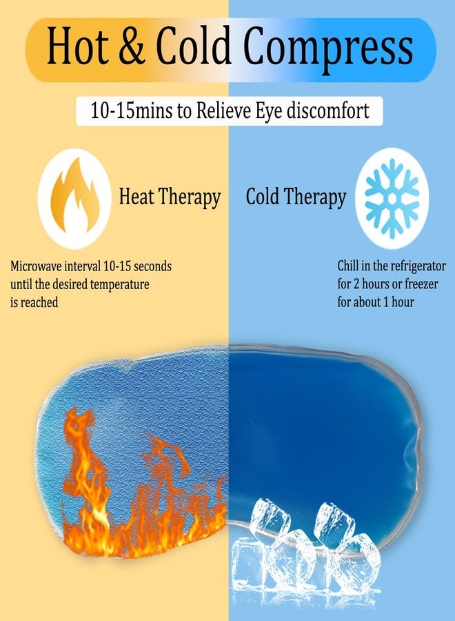 AJICA Aqua Ice Face & Eye Cooling Gel Pad and Aloe Vera Gel Mask Ice Pack for Face and Eye Patches Remove Dark Circles, Fatigue Cool Eyes Patch Pads Eye Care | Facial Skin Refresh Face Mask for Hot & Cold Therapy (Blue Face Mask, Blue Eye Cooling Pad) - Image 3