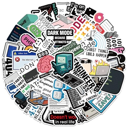 Icicrim 50PCS Programming Stickers Gifts for Developers Programmers Hackers Engineers, Icicrim Program Stickers for Laptop Computer Water Bottles Luggage Vinyl Waterproof Decals - Image 2