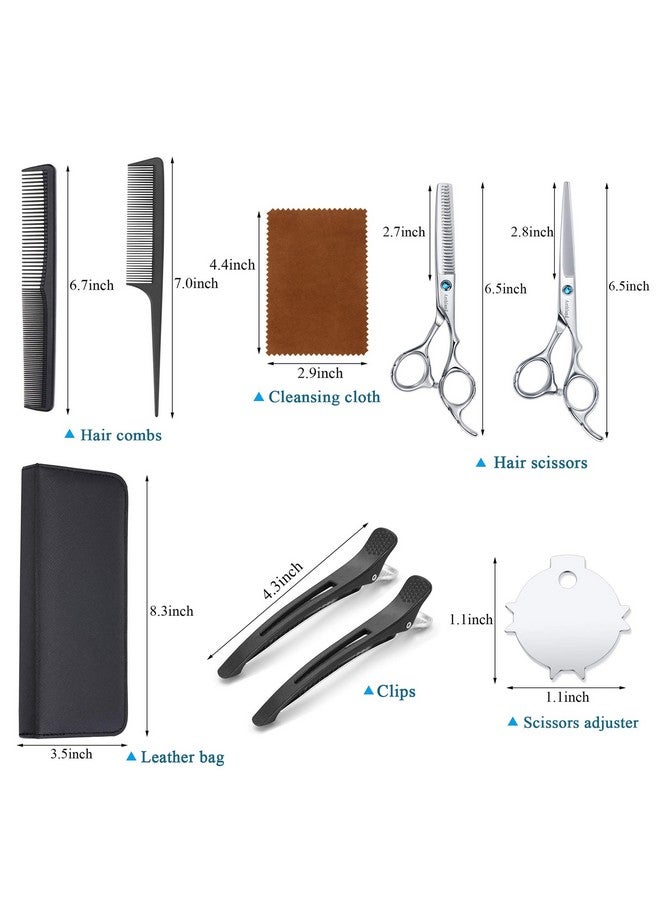 Aethland Hair Cutting Scissors Kit, Aethland Professional Barber Hairdressing Scissors Set (Trimming Shaping Grooming Thinning Shears) for Men Women Pets Home Salon Barber Haircut, 6.5" Japanese 9CR SS - Image 4