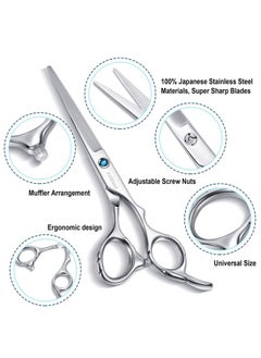 Aethland Hair Cutting Scissors Kit, Aethland Professional Barber Hairdressing Scissors Set (Trimming Shaping Grooming Thinning Shears) for Men Women Pets Home Salon Barber Haircut, 6.5" Japanese 9CR SS  - Image 2
