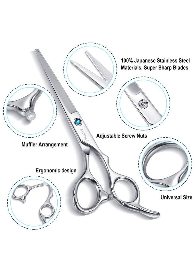 Aethland Hair Cutting Scissors Kit, Aethland Professional Barber Hairdressing Scissors Set (Trimming Shaping Grooming Thinning Shears) for Men Women Pets Home Salon Barber Haircut, 6.5" Japanese 9CR SS - Image 2
