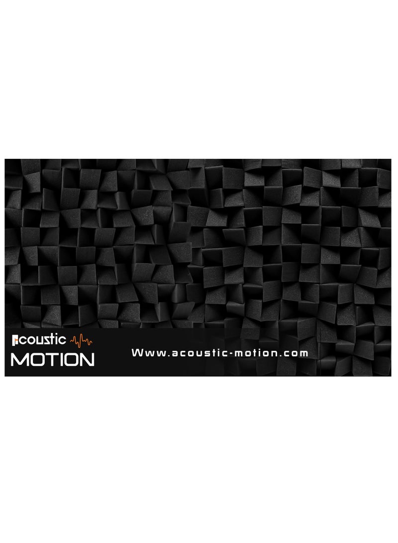 Acoustic Motion Acoustic Foam panels "60 x 60 x 8 cm" 3D Diamond Panel with Self-Adhesive,Sound Proof Panels for Home, Studio,Meeting Rooms,Wall Art Foam Boards For Advanced Acoustic Room Treatment - Image 4