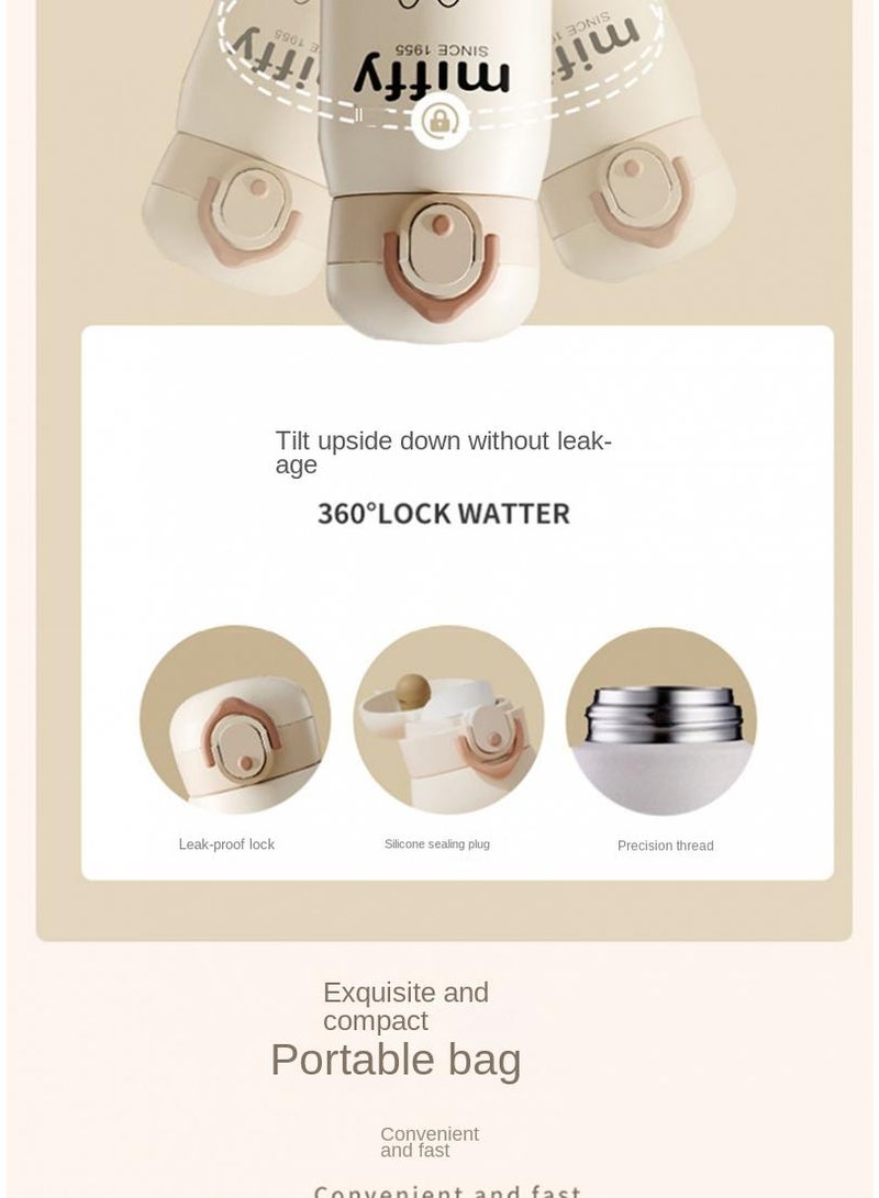 Miffy Insulation stainless steel cartoon thermos cup white 420ml - Image 3