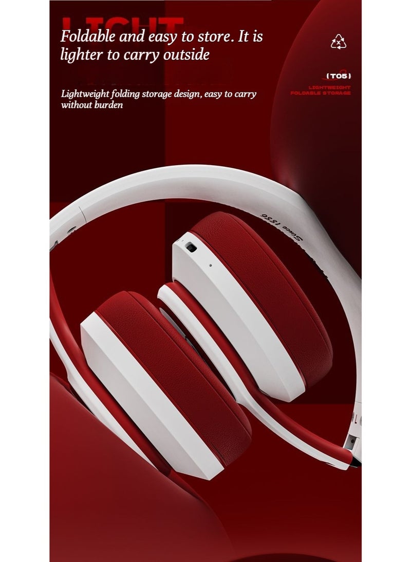 Coca-Cola T05 Wireless Bluetooth Headphones - Over-Ear Noise-Canceling Design for Fitness, Study, Suitable for Both Men and Women - Image 5