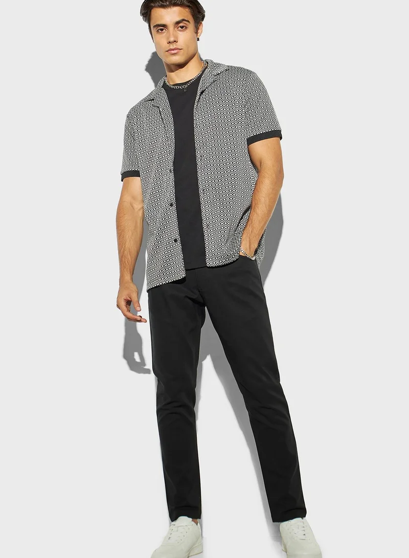 Iconic Textured Regular Fit Shirt