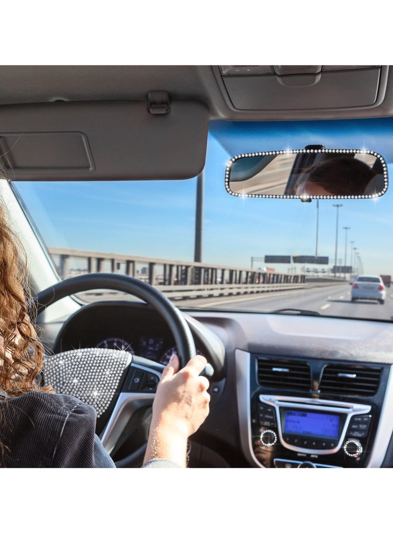 SYOSI 10 Sheets 8500 Pieces Bling Car Stickers DIY Car Decoration Sticker Self-Adhesive Car Stickers Glitter Rhinestones Crystal Gem Stickers for Car Window Craft Laptops Luggage Decoration (Silver) - Image 3