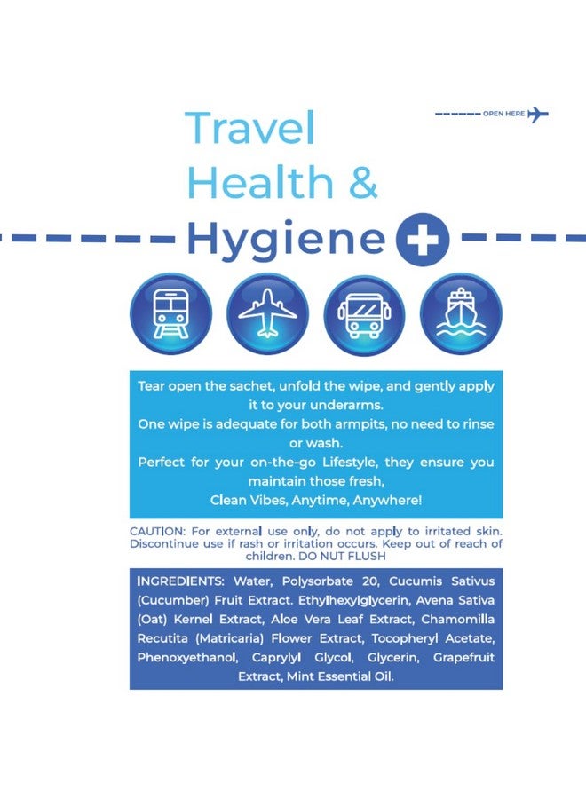 FLYGIENE Deodorant Wipes - Individually Wrapped Antiperspirant Body Wipes - 10 Count - Image 5