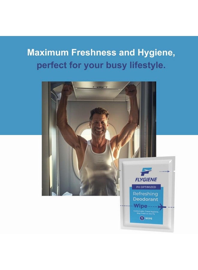 FLYGIENE Deodorant Wipes - Individually Wrapped Antiperspirant Body Wipes - 10 Count - Image 4