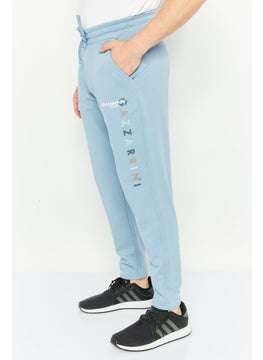 Gazzarrini Men Regular Fit  Brand Logo Joggers Pant, Slate Blue  - Image 3