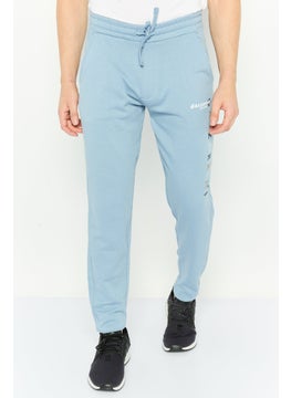 Gazzarrini Men Regular Fit  Brand Logo Joggers Pant, Slate Blue  - Image 1