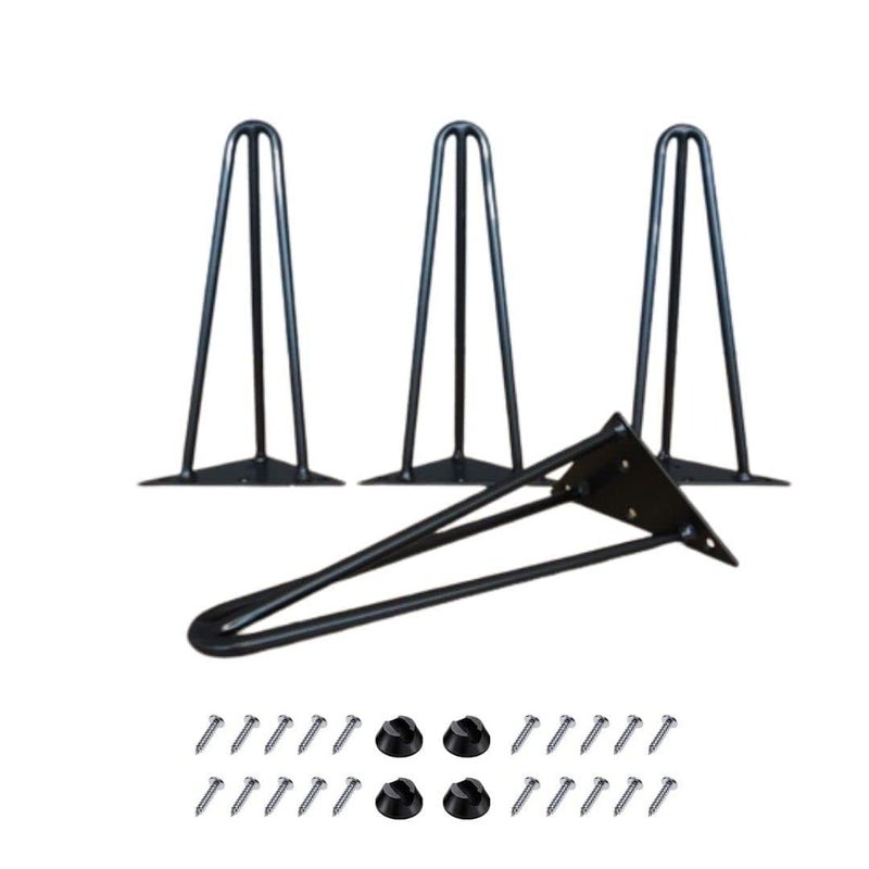 Dcloud أرجل أثاث دكلود معدنية ثقيلة من الفولاذ المقاوم للصدأ بطول 6 بوصات لأرجل الأثاث، خزانة تلفاز، أرجل أريكة، شكل مربع، أرجل أريكة سوداء، عبوة من 4 قطع، 15 سم 10 - Image 1