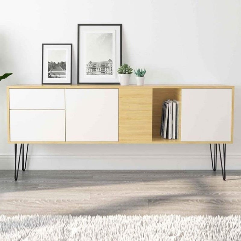 Dcloud أرجل أثاث دكلود معدنية ثقيلة من الفولاذ المقاوم للصدأ بطول 6 بوصات لأرجل الأثاث، خزانة تلفاز، أرجل أريكة، شكل مربع، أرجل أريكة سوداء، عبوة من 4 قطع، 15 سم 10 - Image 2