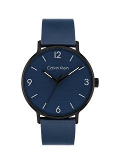 CALVIN KLEIN ساعة رجالية دائرية أنالوج بعلبة زرقاء - 25200436  - Image 1