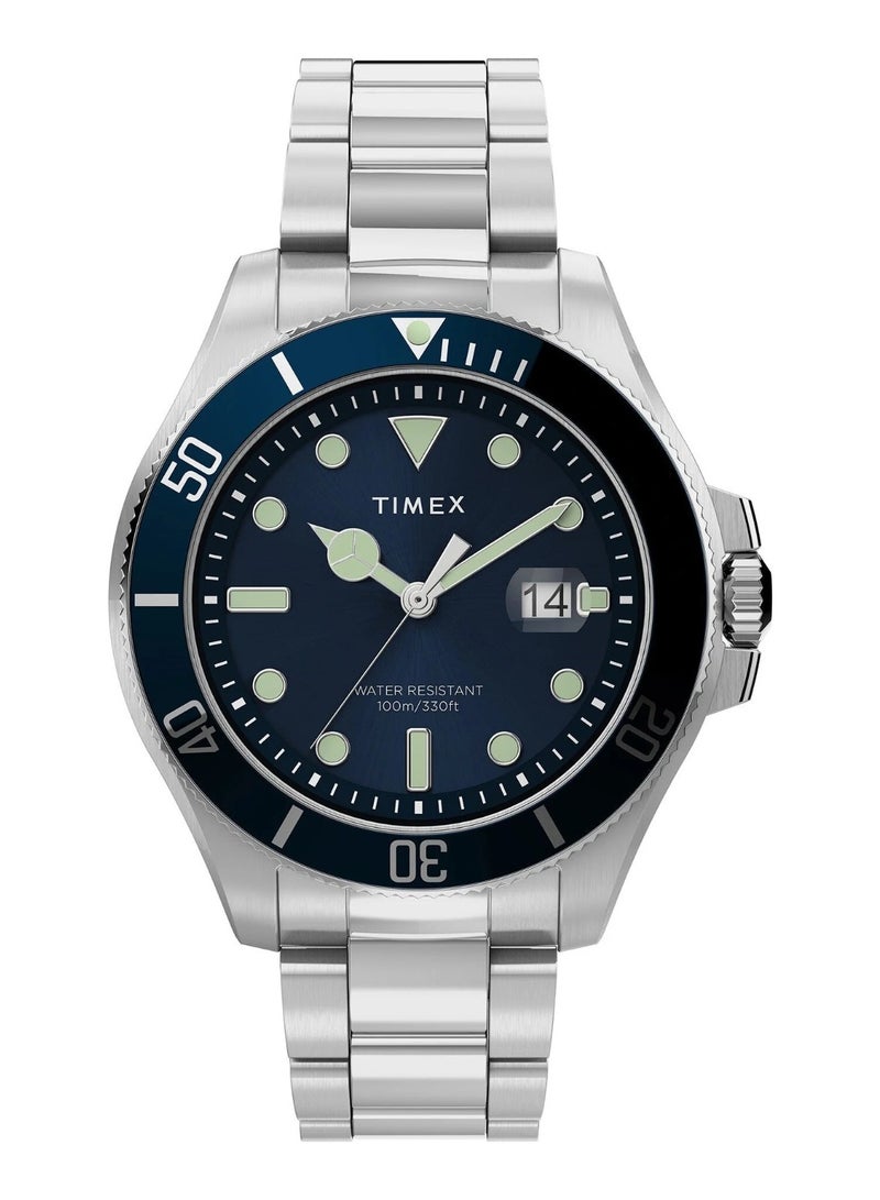 Timex Brass Analog Men's Watch With Stainless Steel Silver Band TW2U41900 - Image 1