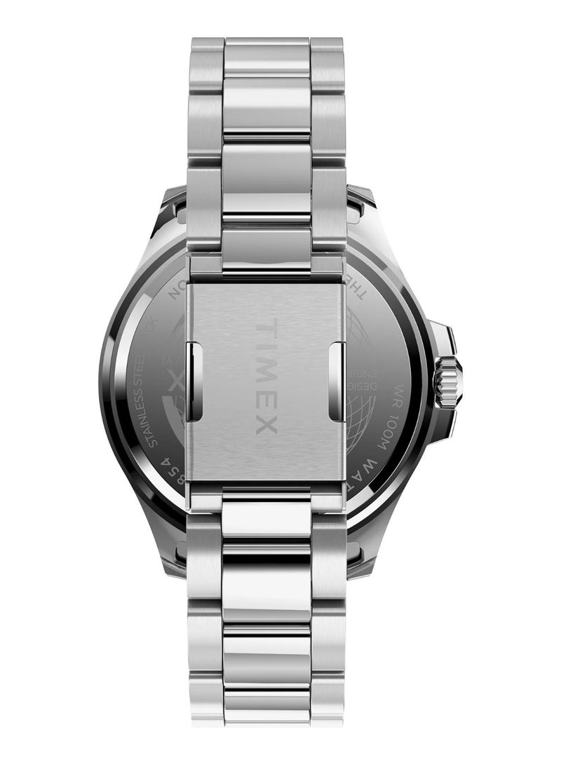 Timex Brass Analog Men's Watch With Stainless Steel Silver Band TW2U41900 - Image 3