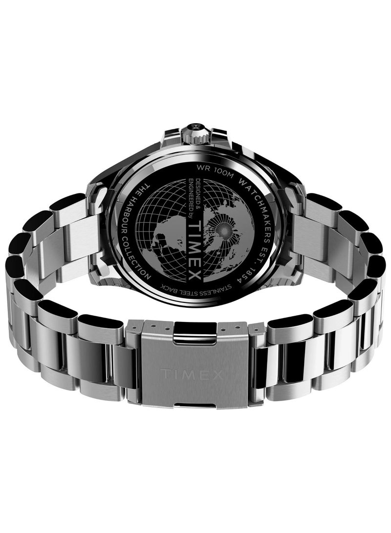 Timex Brass Analog Men's Watch With Stainless Steel Silver Band TW2U41900 - Image 4