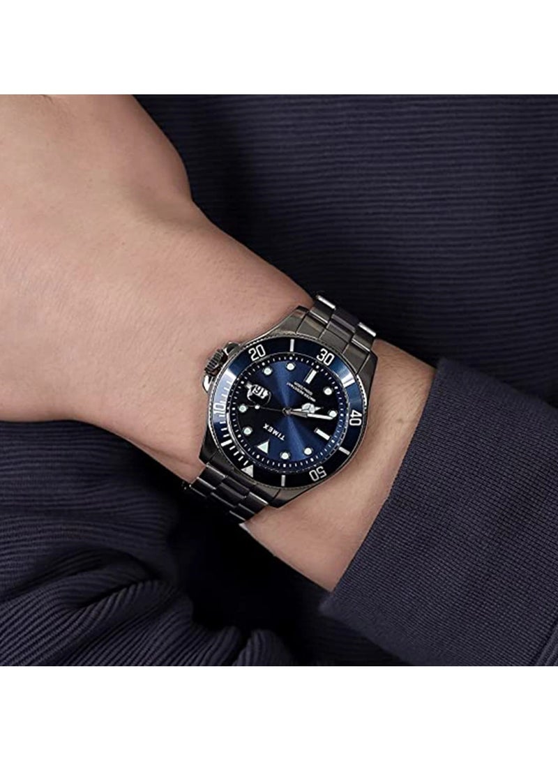 Timex Brass Analog Men's Watch With Stainless Steel Silver Band TW2U41900 - Image 5