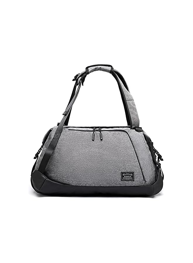 PROMASS Gym Bag Sports Duffle Bags Backpack Travel Weekender Bag Workout Bag With Wet Pocket & Shoes Compartment For Men Women, 46L, Lightweight Grey - Image 1